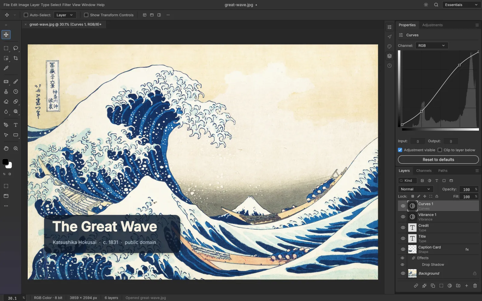 PhotoCraft editing a layered image with the Layers panel open